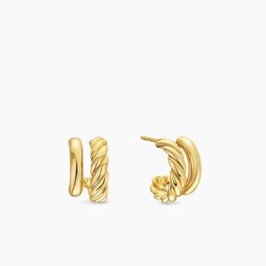 David Yurman Twisted Gold Earrings
